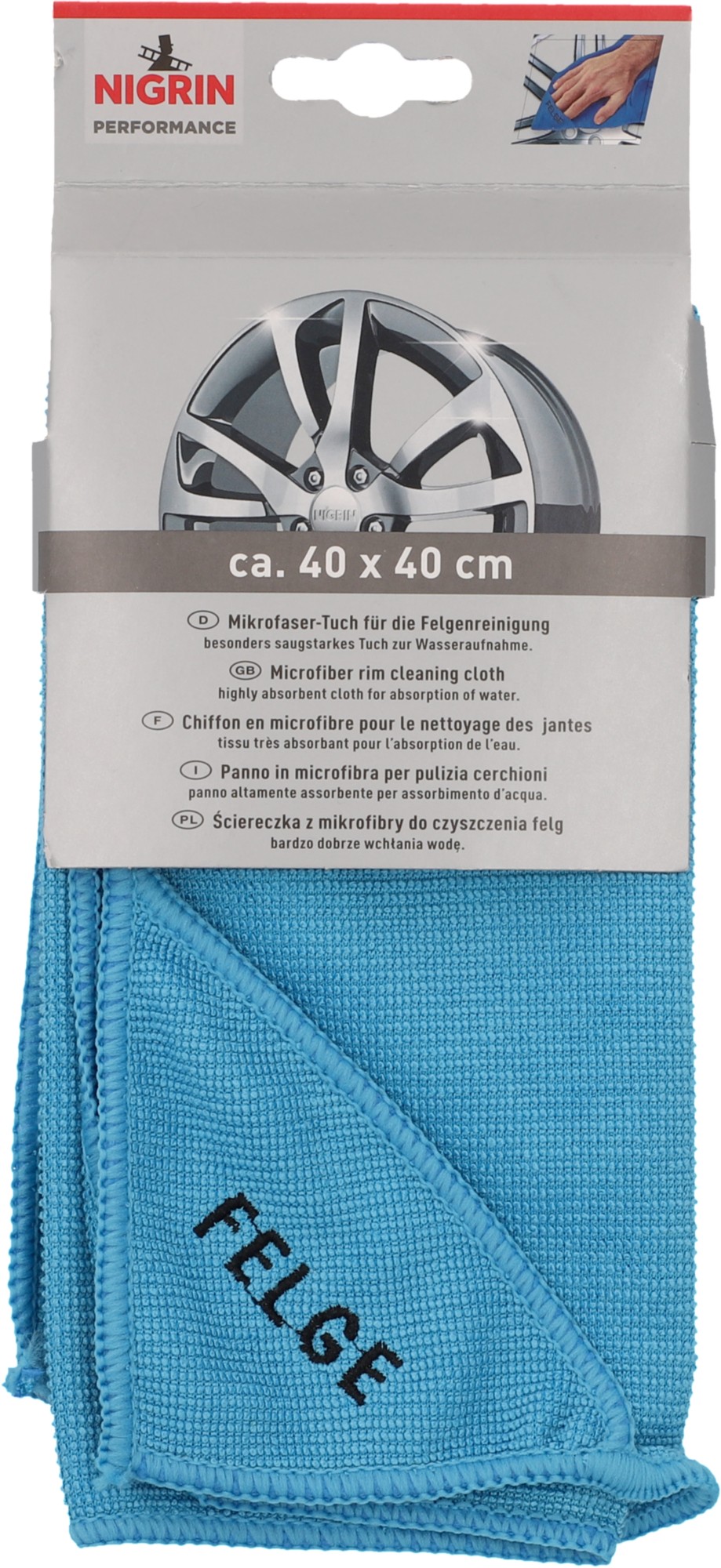 NIGRIN Mikrofiber krpa za felne, 40x40cm