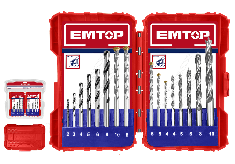 Emtop Set burgija ECDB01601 S16831, 16 komada