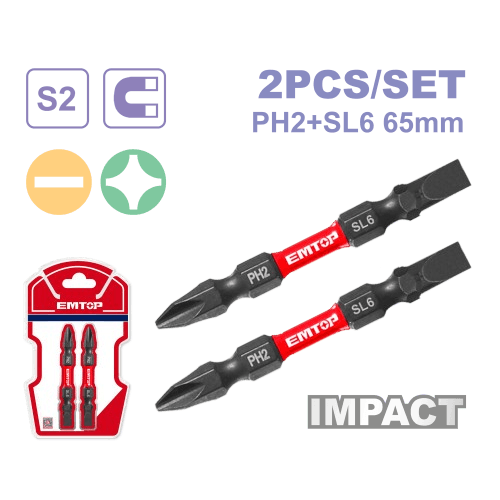 Emtop Bit nastavci za odvijač ESBTM7HL665, 65mm