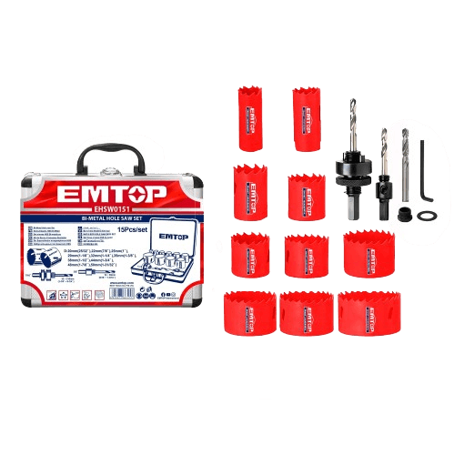 Emtop Set kruna za metal EHSW0151, 15 komada