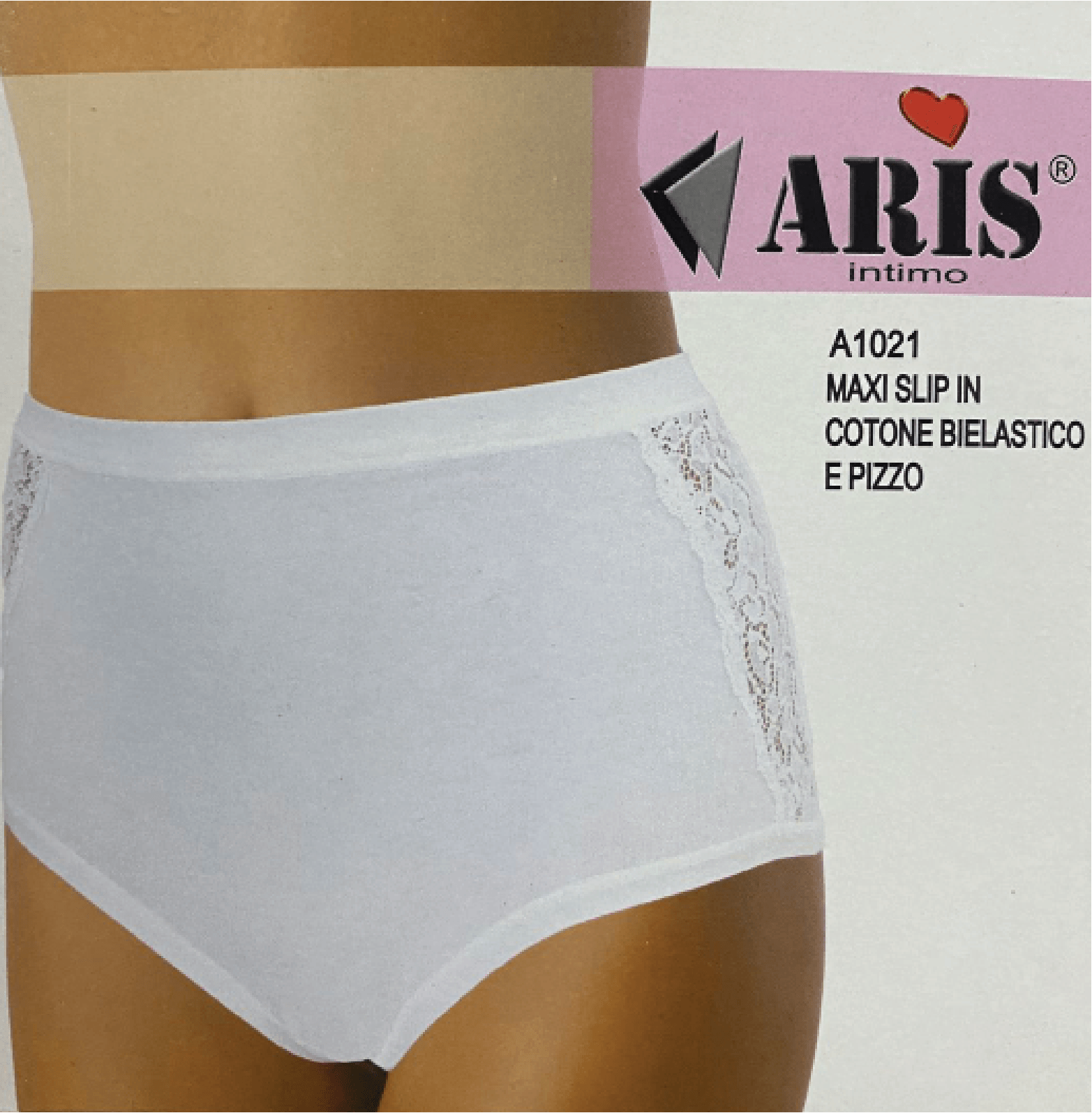 Aris ženske gaćice A.1021 Slip Maxi, Bijela