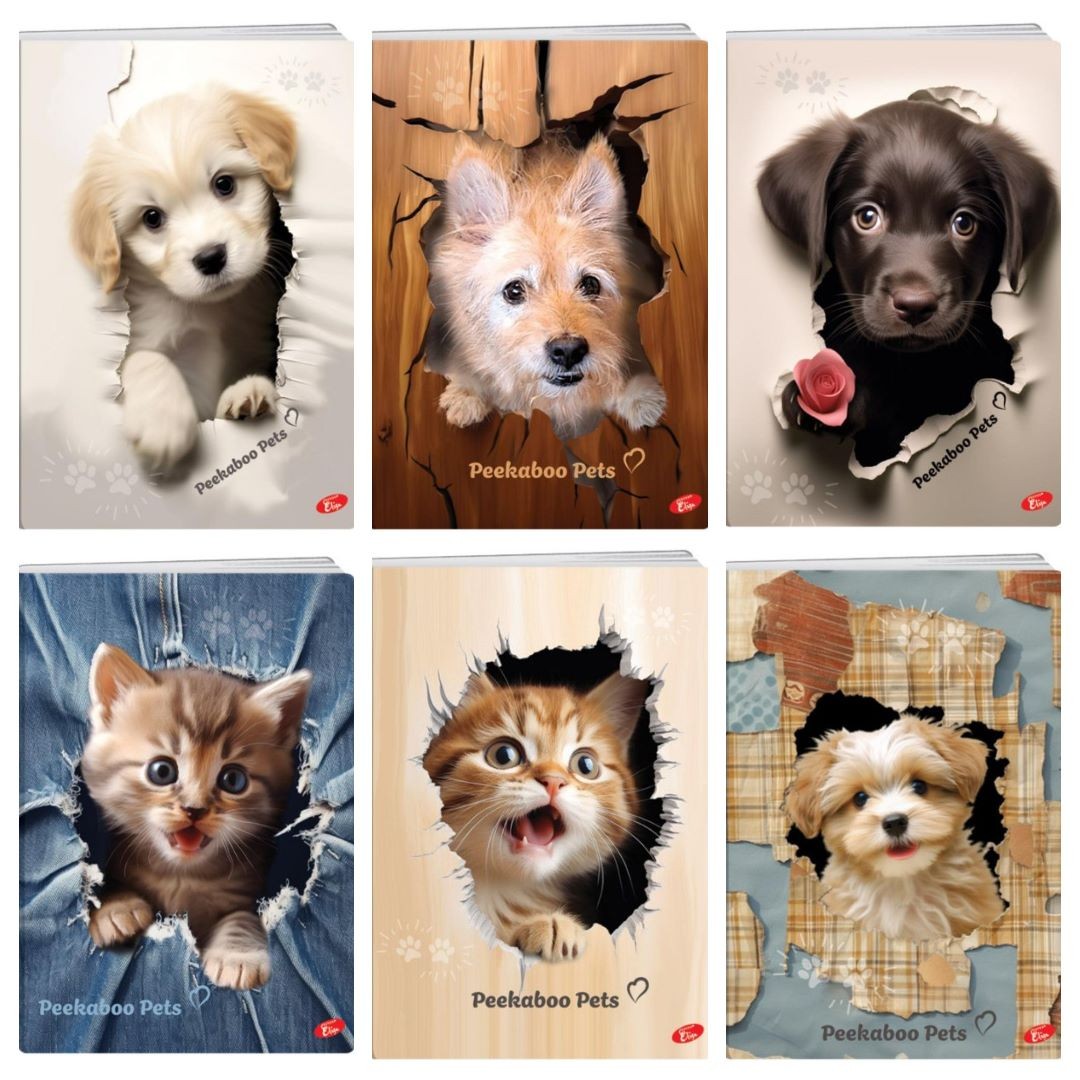 Elisa Print Sveska bez linija, A5, Peekaboo, 52 lista