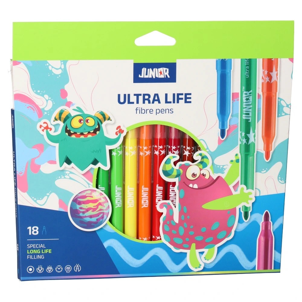 Junior Flomasteri 18/1, Šareni