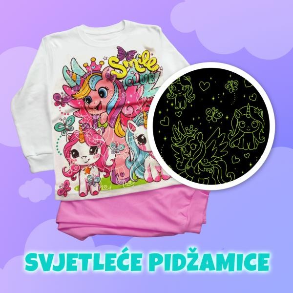 Lazy Cat Svijetleća pidžama - Jednorog Smile
