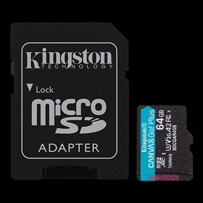 Kingston memorijska kartica 64GB microSDXC Canvas Go Plus Gen4 200MB/s A2 U3 V30 kartica + ADP (SDCG4/64GB)