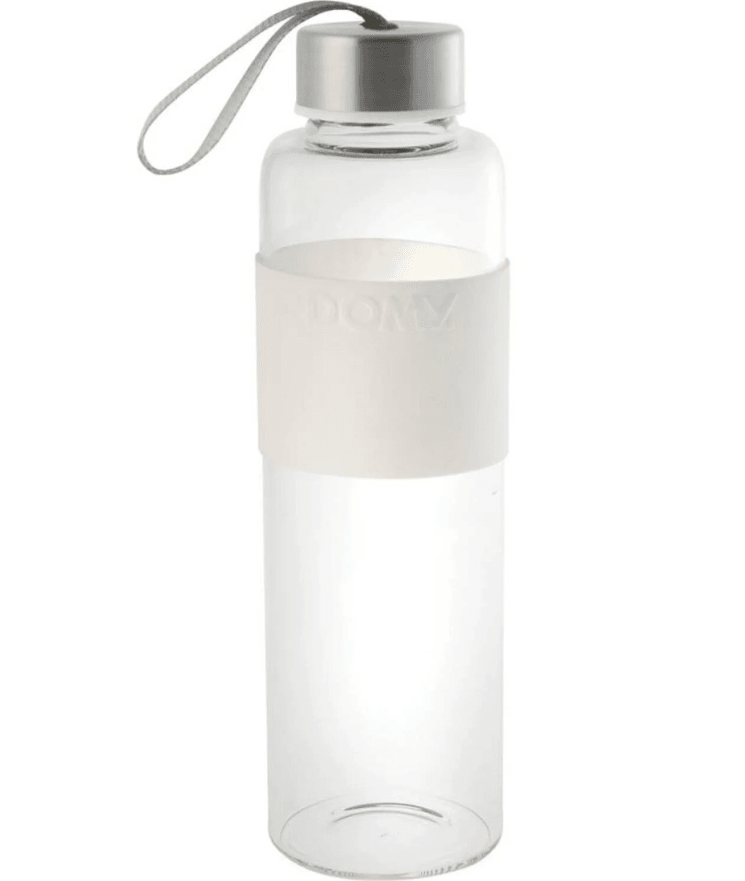 DOMY Staklena boca zelena silikonska 0,6l