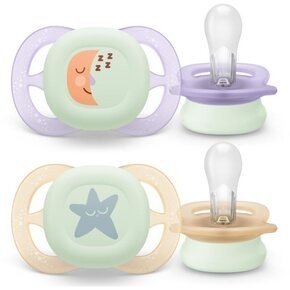 Philips Avent Varalica Starter night 0-2m, Mjesec/Zvijezda, 2 komada