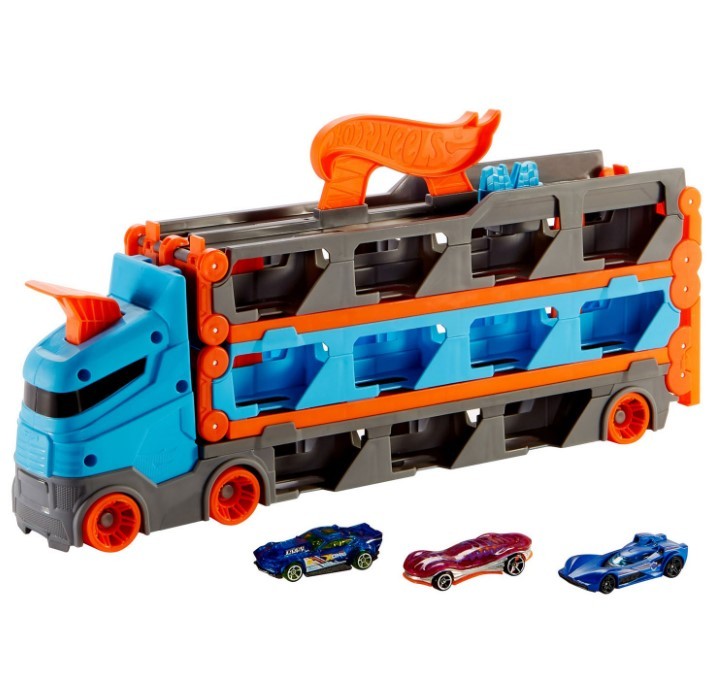 HOT WHEELS Mega transporter sa šinom