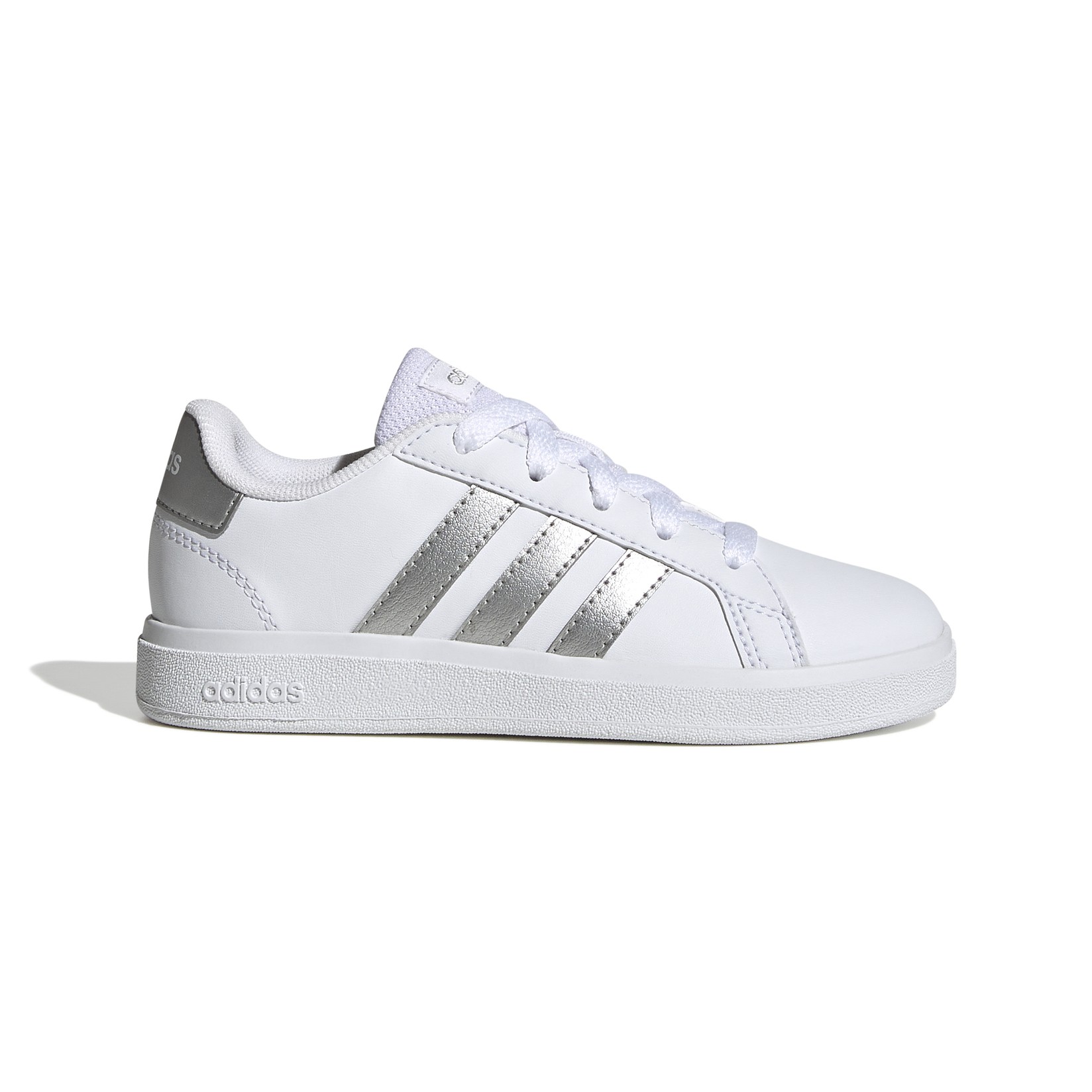 Adidas patike za djevojčice Grand Court 2.0 K, GW6506, bijelo-srebrne