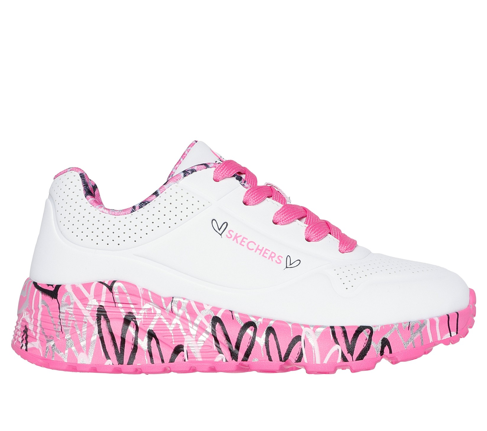 Skechers djevojačke Uno Lite patike, 314976L-WHP, bijelo-roze
