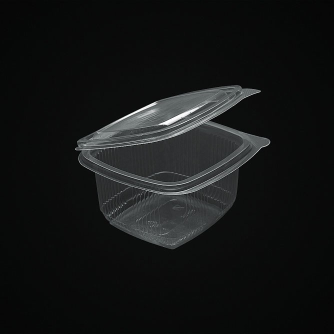 Kadica 500 Pp Kvadratna Za Topla Jela, 100 komada, Bez boje