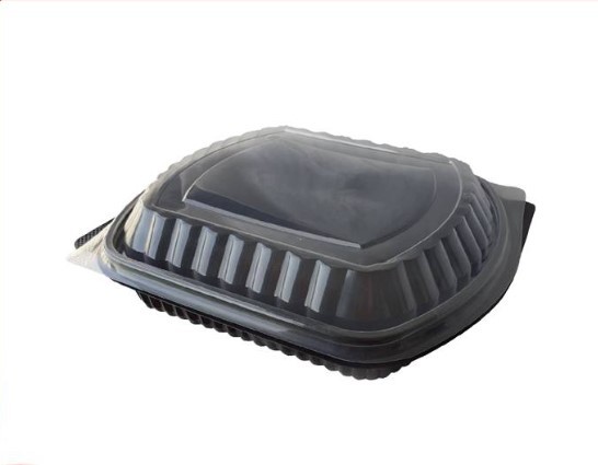 Lunch Box Posuda Crna Pp Jednodjelna + Poklopac Tp037B, 50 komada, Crna