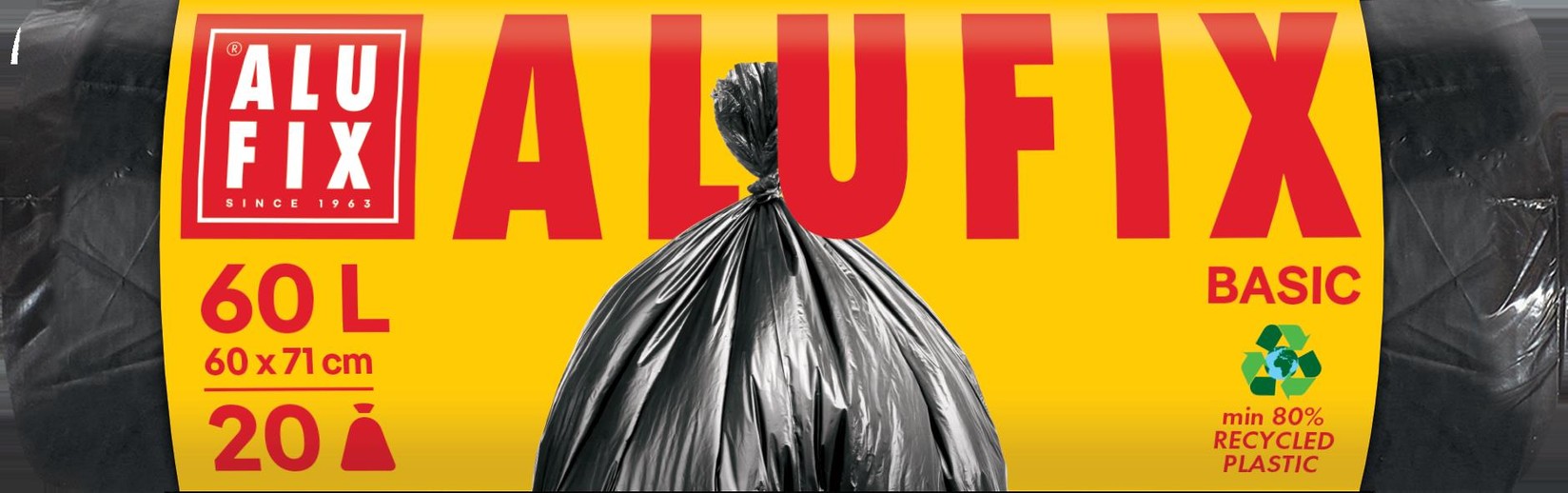 ALUFIX Vreće za smeće Economy HDPE 60x71cm crne 60L/20kom (30kom/karton)