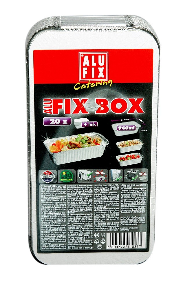 AluFix aluminijska profi posuda sa poklopcem 940ml - 20kom