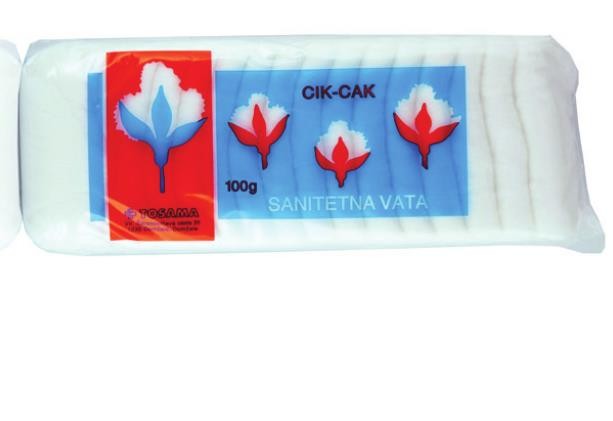 TOSAMA vata sanitetska CIK-CAK 100g