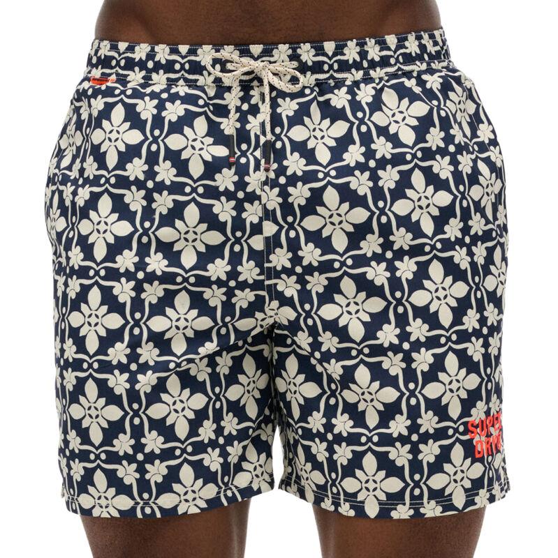 Superdry Muški šorc za kupanje Tile Print 17 Swim, Plavo-bijeli