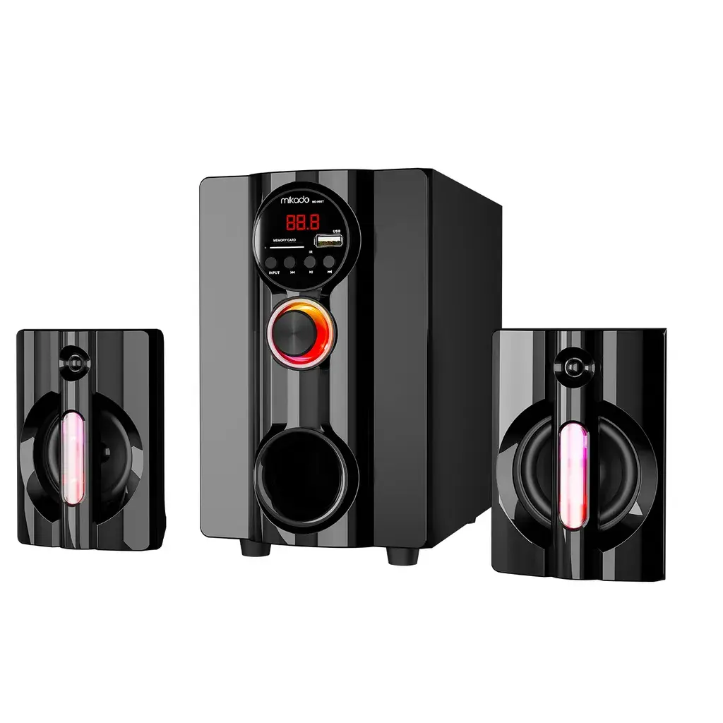 Mikado Zvučnici MD-95BT 2 1, 20W, USB, Crni