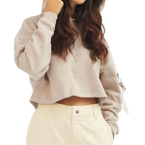 Alpha Duks Ženski duks Cropped Hoody, Bež