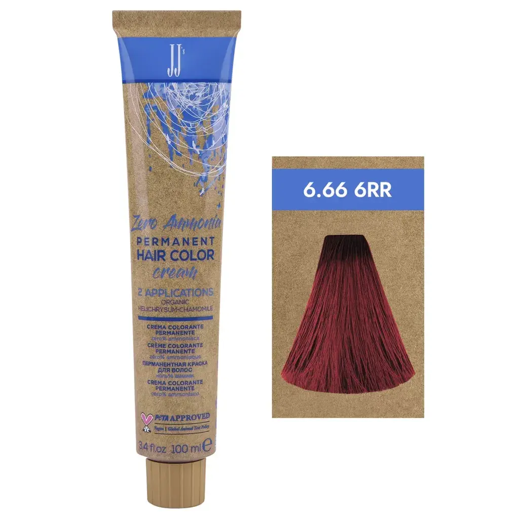 Jj Farba Za Kosu "S Zero Ammonia 100Ml - Intenzivna Crvena Tamnoplava 6.66-6Rr