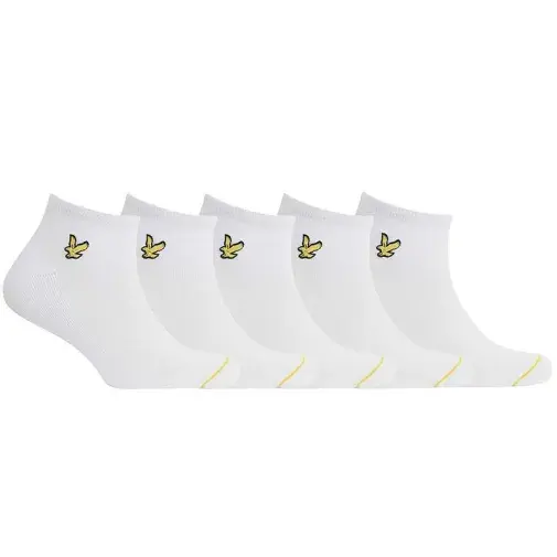 Lyle and Scott Muške čarape Ruben, 5 komada, bijele