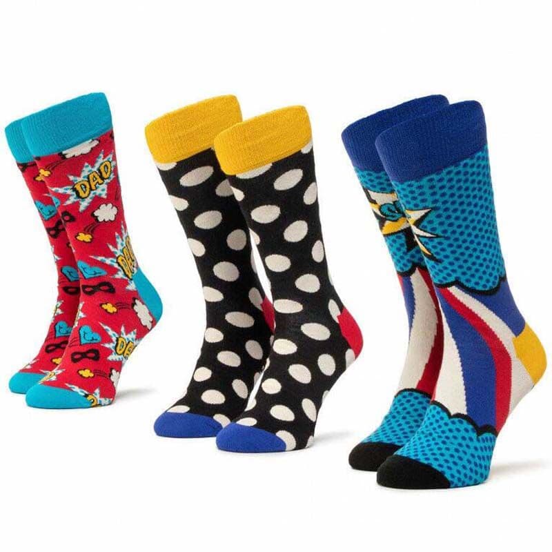 Happy Socks Ženske čarape LFS SUPER DAD, 3 para