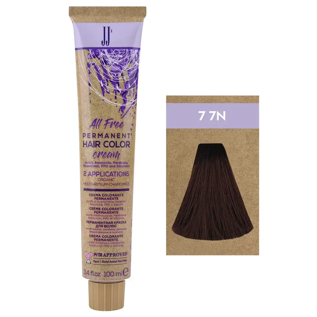 JJ's Farba za kosu All Free7-7N Srednjeplava, 100ml