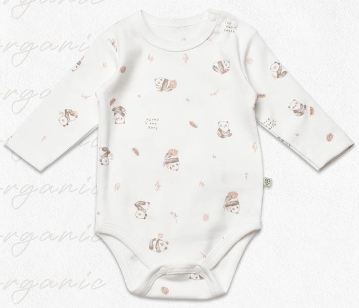 BiOrganic Bodi za bebe BiOrganic dugi rukav,bež,56cm.