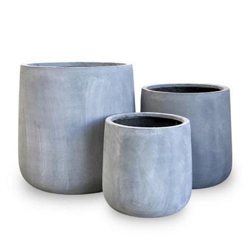 CHINA ARTS Saksija fiberglas L44xW44xH42cm Natural Grey