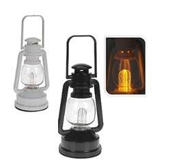 Koopman Fenjer PP/staklo sa Led svijećama Fi9 H15cm