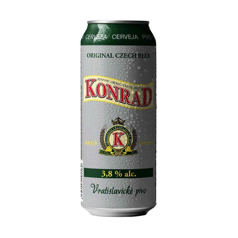Pivo KONRAD 9° toceno 3.8% alc. 500 ml limenka 12 kom.