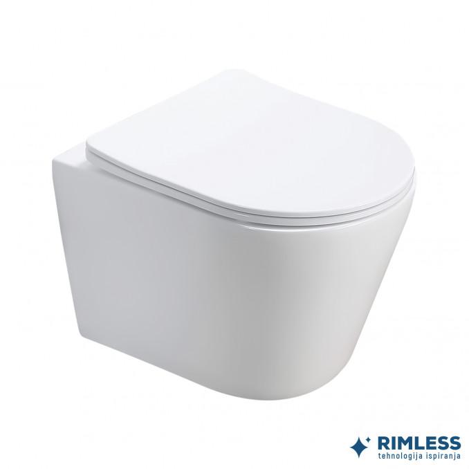 MINOTTI Konzolna wc šolja PURE compact rimless sa duroplast soft close wc daskom