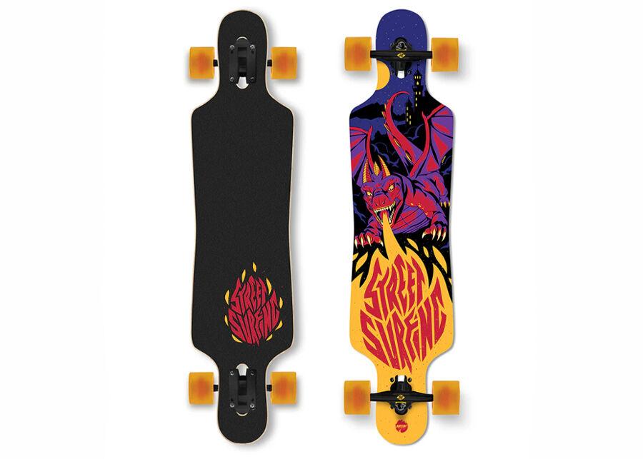 Longboard Street Surfing Curve Drop Through Freeride 39" Bahamut