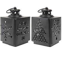 Koopman Fenjer metalni za svijeće 10x10x16cm