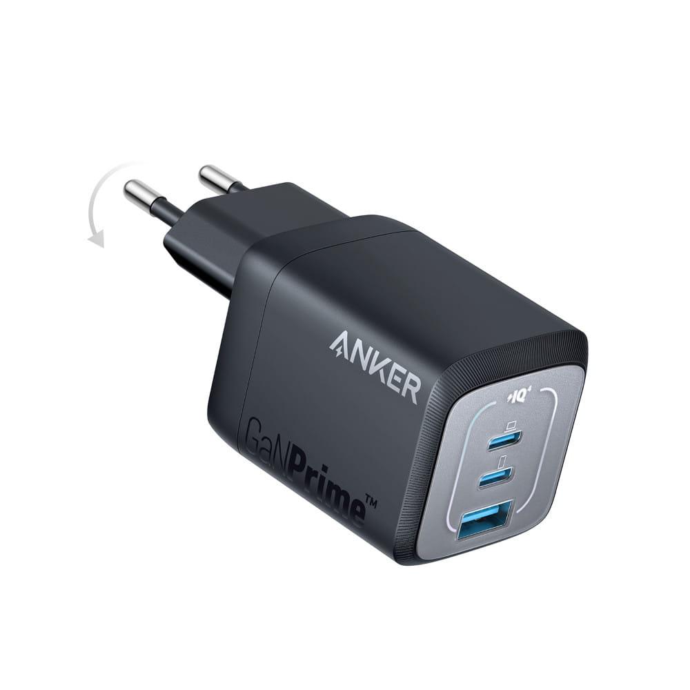 ANKER punjač Prime 67W GaN 3 porta, crni