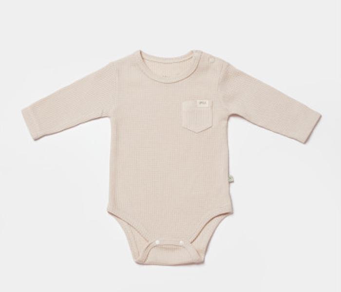 BiOrganic Bodi za bebe dugi rukav, Bež