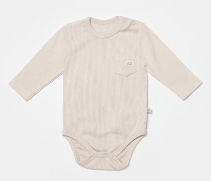 BiOrganic Bodi za bebe dugi rukav, Bež