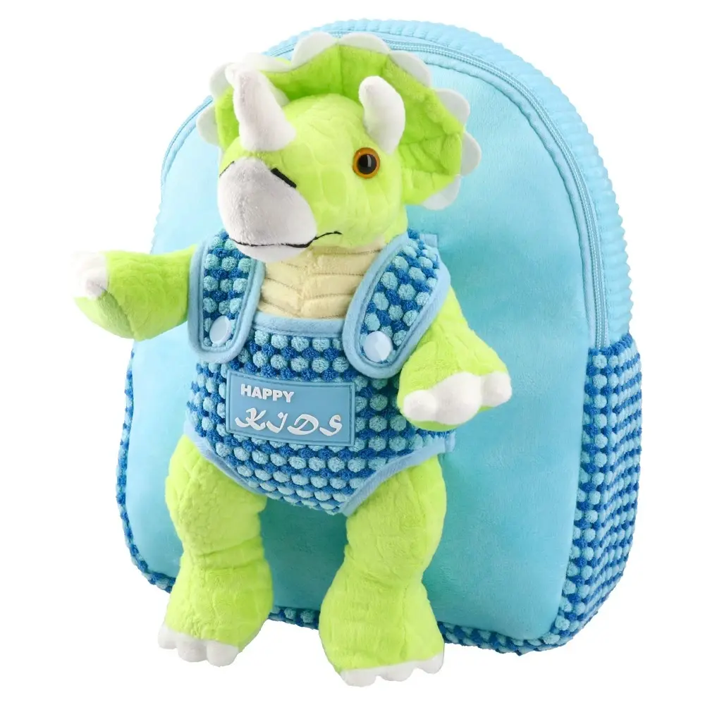 Sazio Neo predškolski ruksak Triceratops Lush, plavi