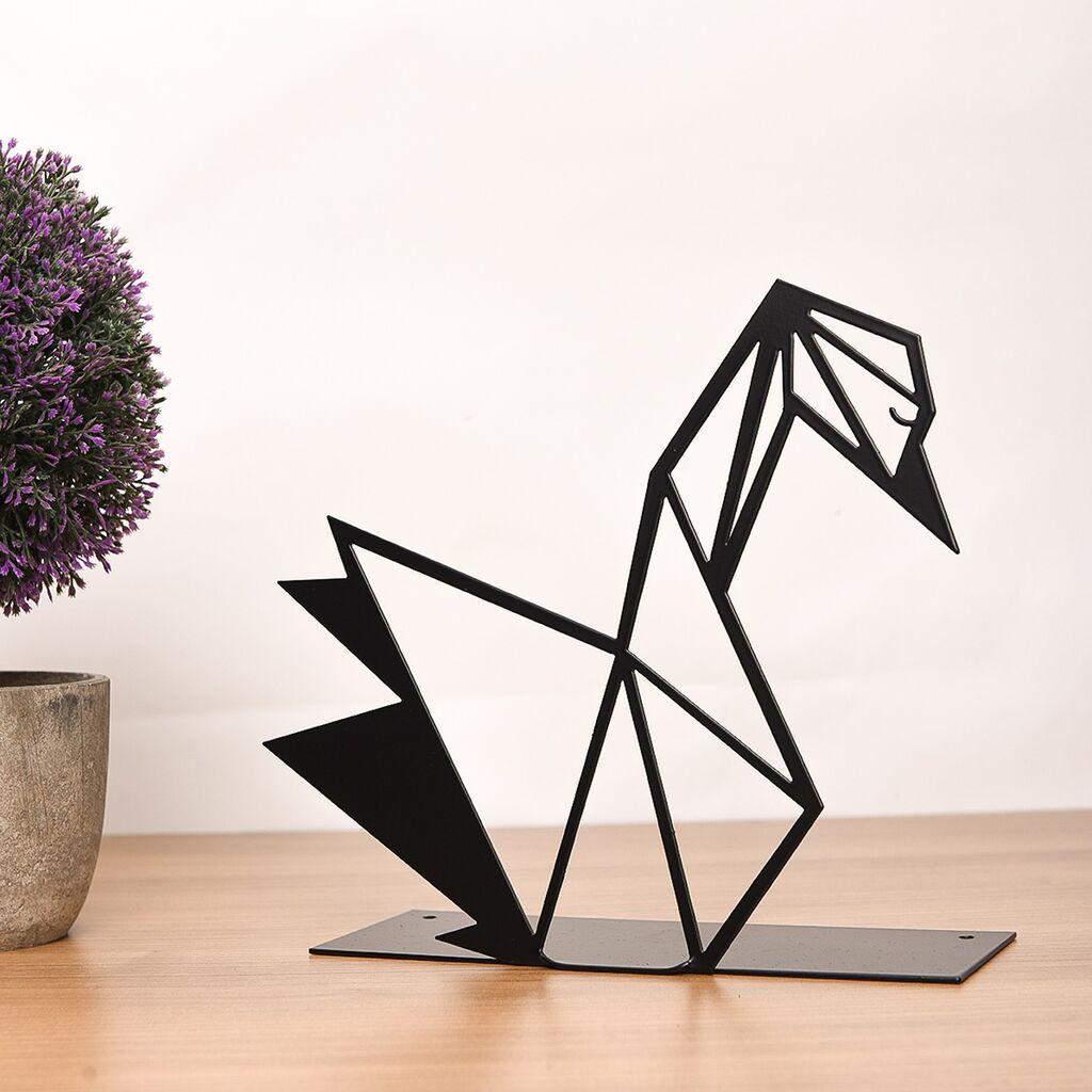 Aberto Design Dekorativna figura Labud, 20x15 cm, 1,5 mm, Crna