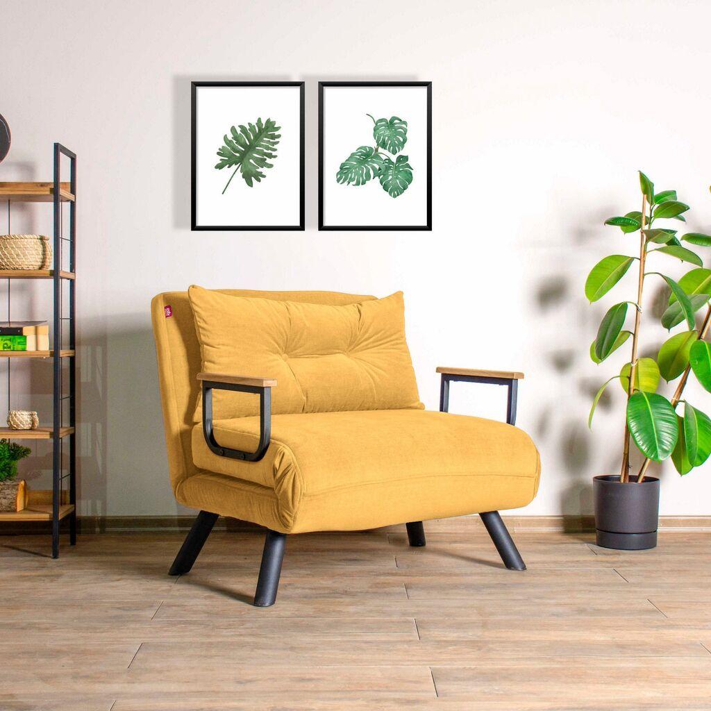 Atelier del Sofa Sando Sofa na razvlačenje za jednu osobu, boja senfa