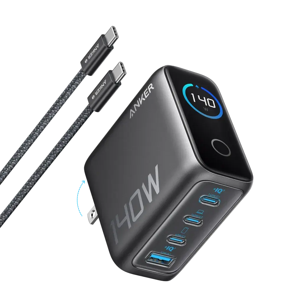 Anker Adapter 140W, 4-Port, PD 3.1, Crni