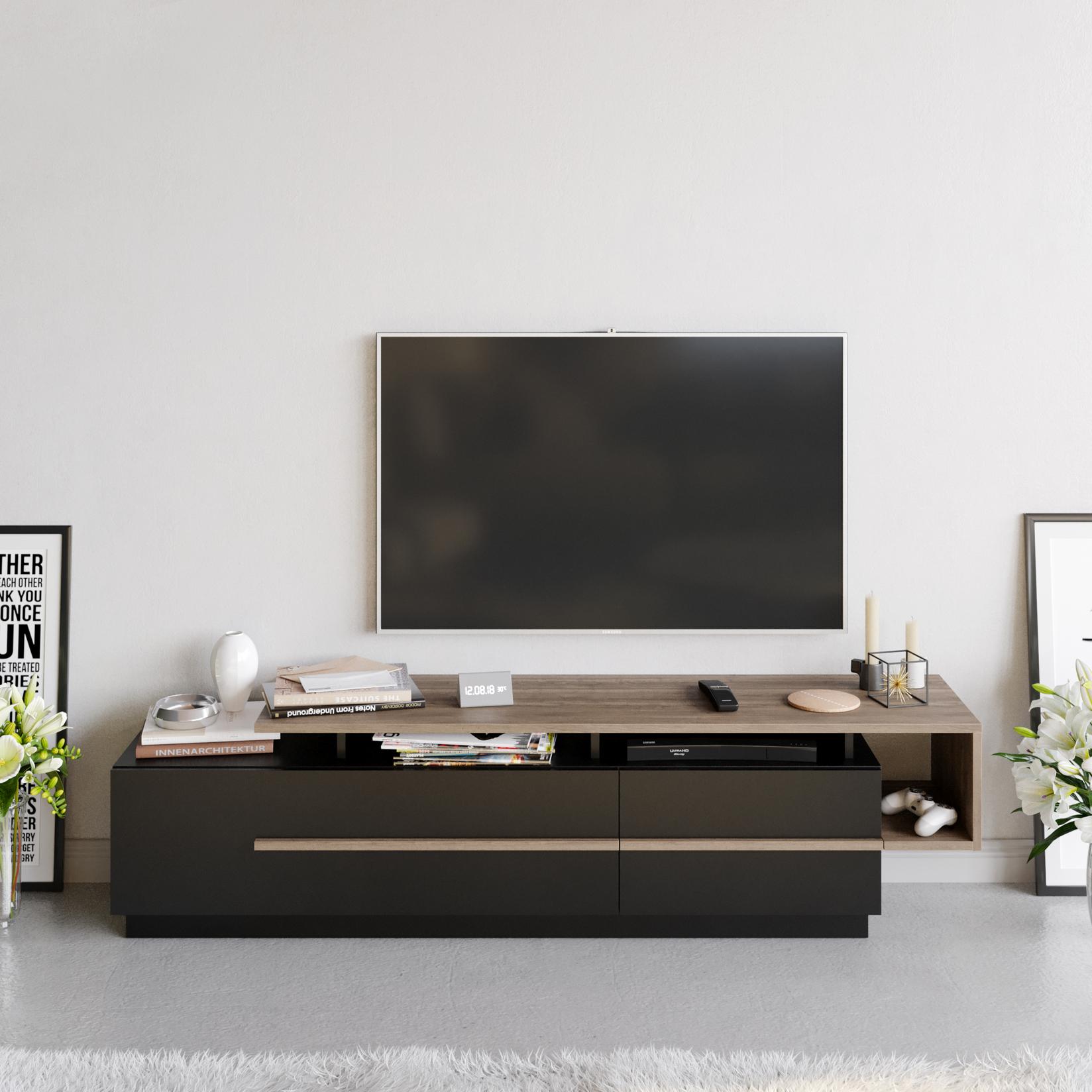 Decorotika TV komoda Pia, Crna