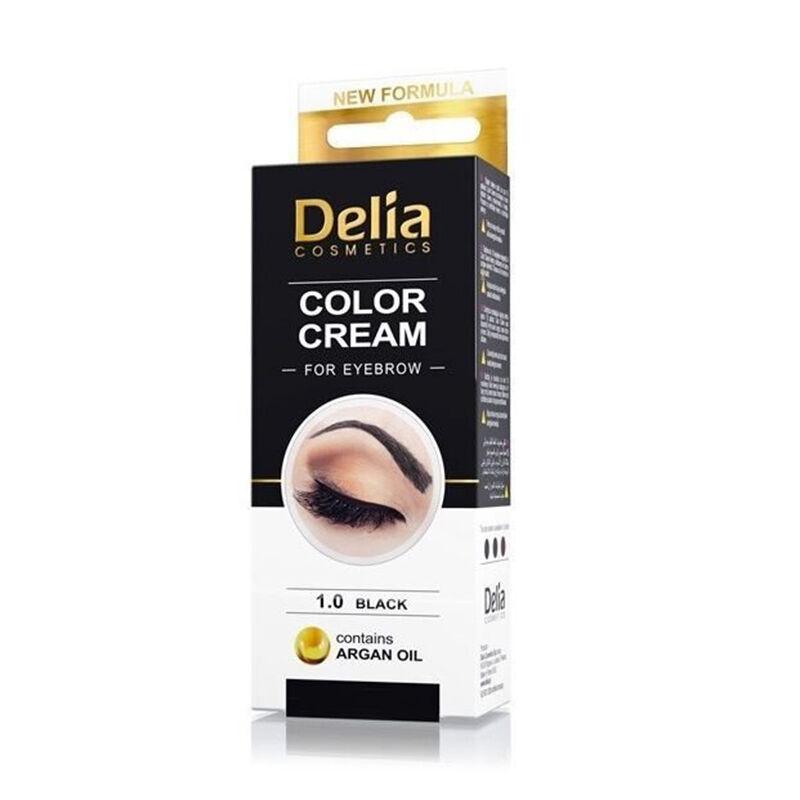 Delia Color Cream For Eyebrow - Black 1.0