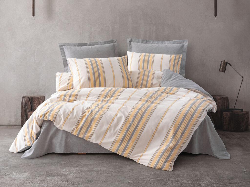 L'essentiel Maison set posteljine Tribus, 160x220cm, narandžasta