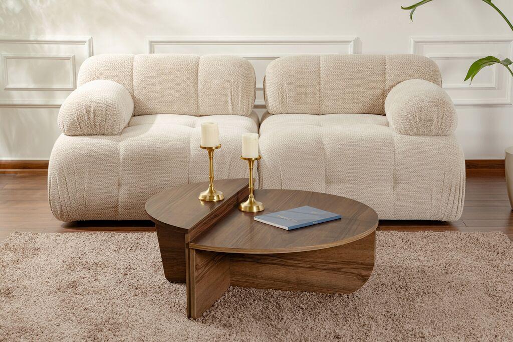 Hanah Home Club sto Orion, 90x60x30, 85x30x35cm, 2 dijela, Smeđa
