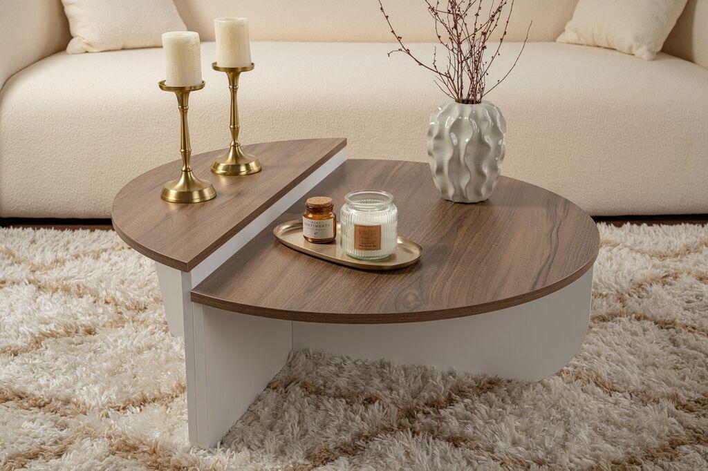 Hanah Home Club sto Orion, 90x60x30, 85x30x35cm, 2 dijela, Smeđa