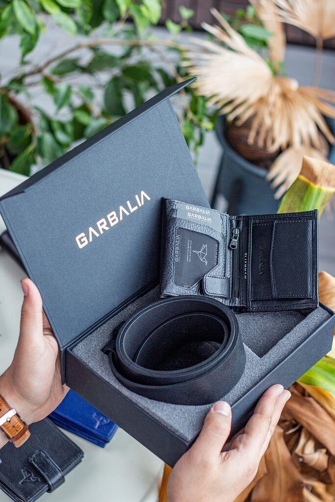 Garbalia muški set kaiša i novčanika Dortmund, crni