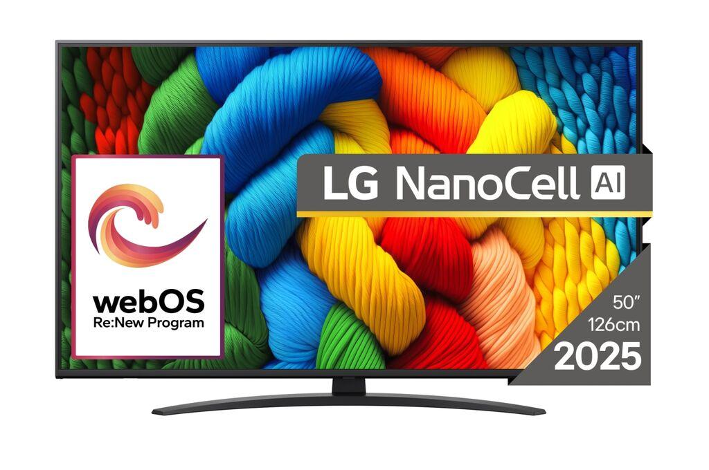 LG TV 50NANO81A3A, 50", AI 4K Smart TV, 2025.