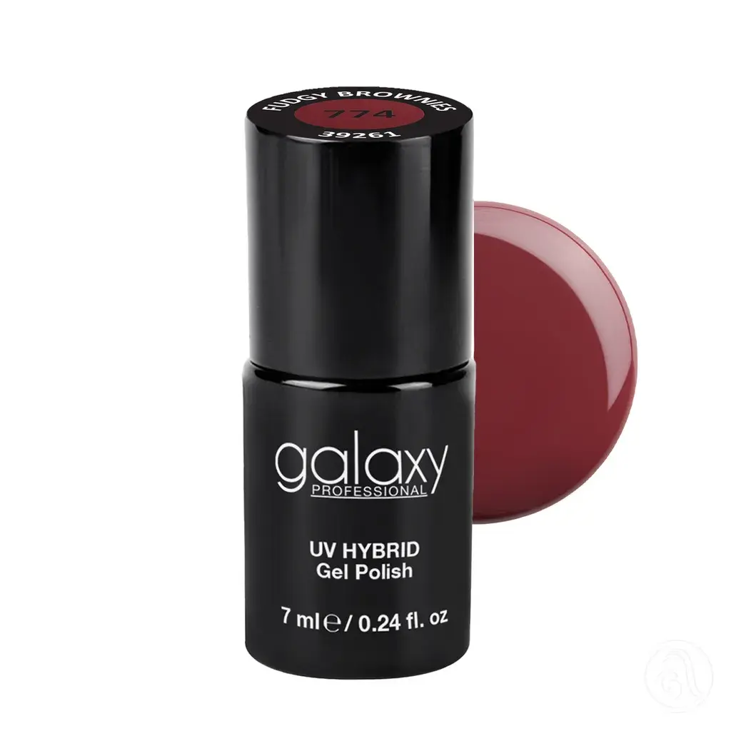 Galaxy Professional Trajni lak za nokte UV/LED Hybrid Fudgy Brownies S774, 7ml