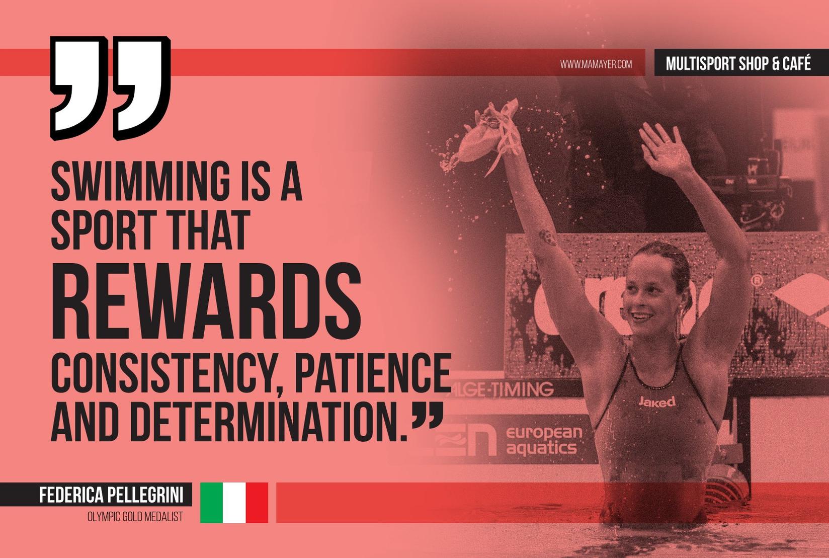 Art Metal Plate - Swim - Federica Pellegrini