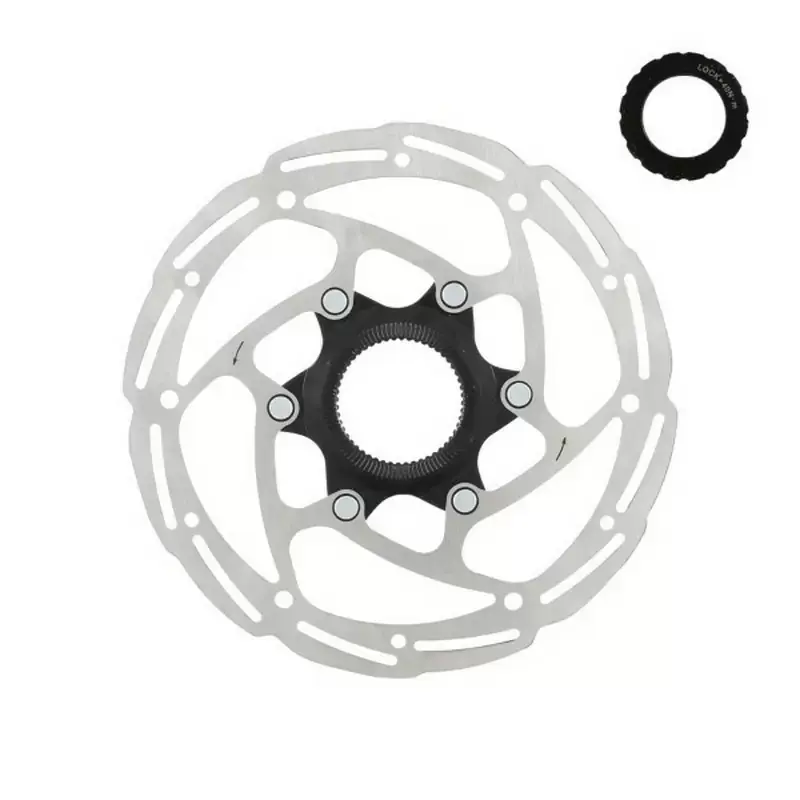 Wag Rotor Diska Cl6 Center Lock Sa Eksternim Prstenom - 160 MM, Black-Silver